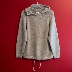 NWT Tani Mohair Blend Hooded Gray Sweater